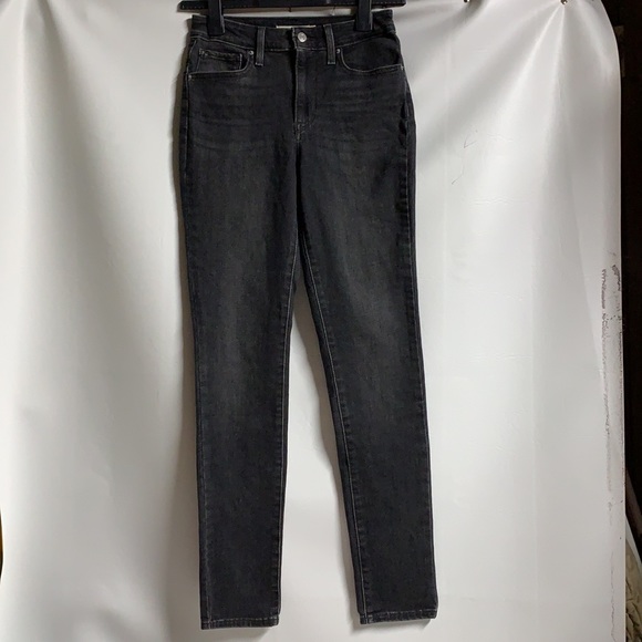 Levi’s 721 women’s size 27 charcoal high rise skinny denim Stretch Jeans. - Picture 10 of 15